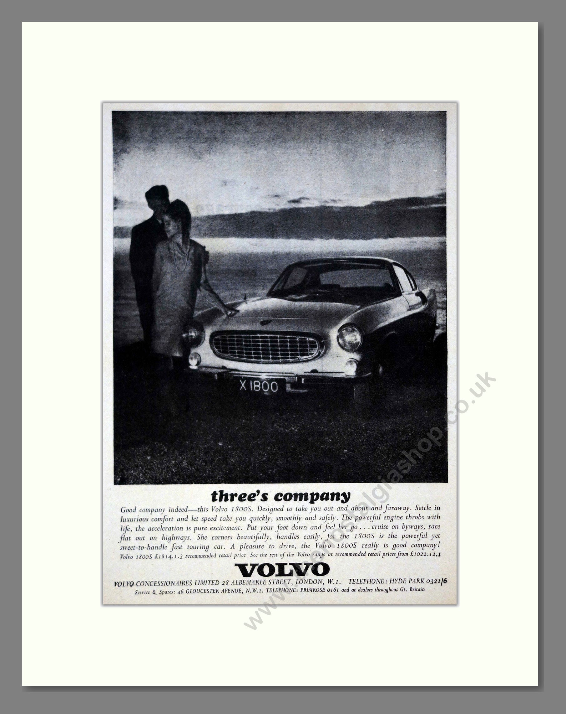 Volvo - 1800S. Vintage Advert 1965 (ref AD62075)