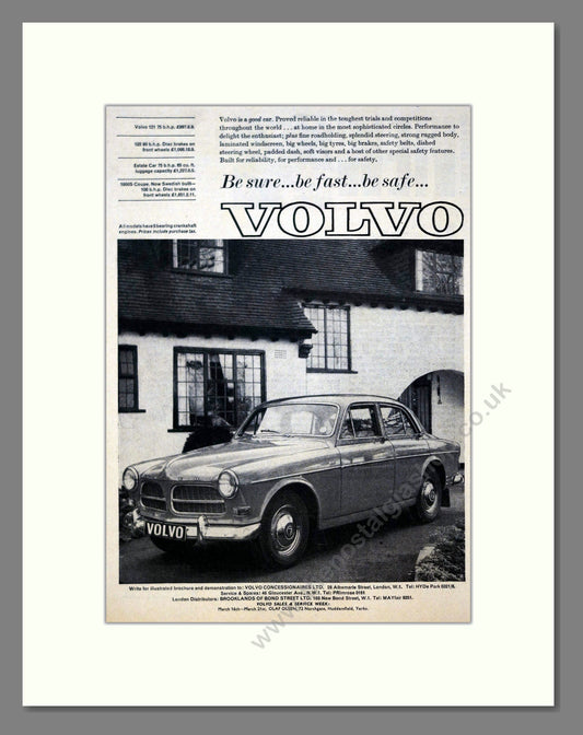 Volvo - 121. Vintage Advert 1964 (ref AD62076)