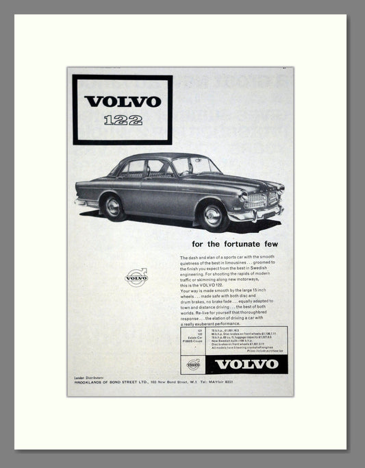 Volvo - 122. Vintage Advert 1963 (ref AD62078)