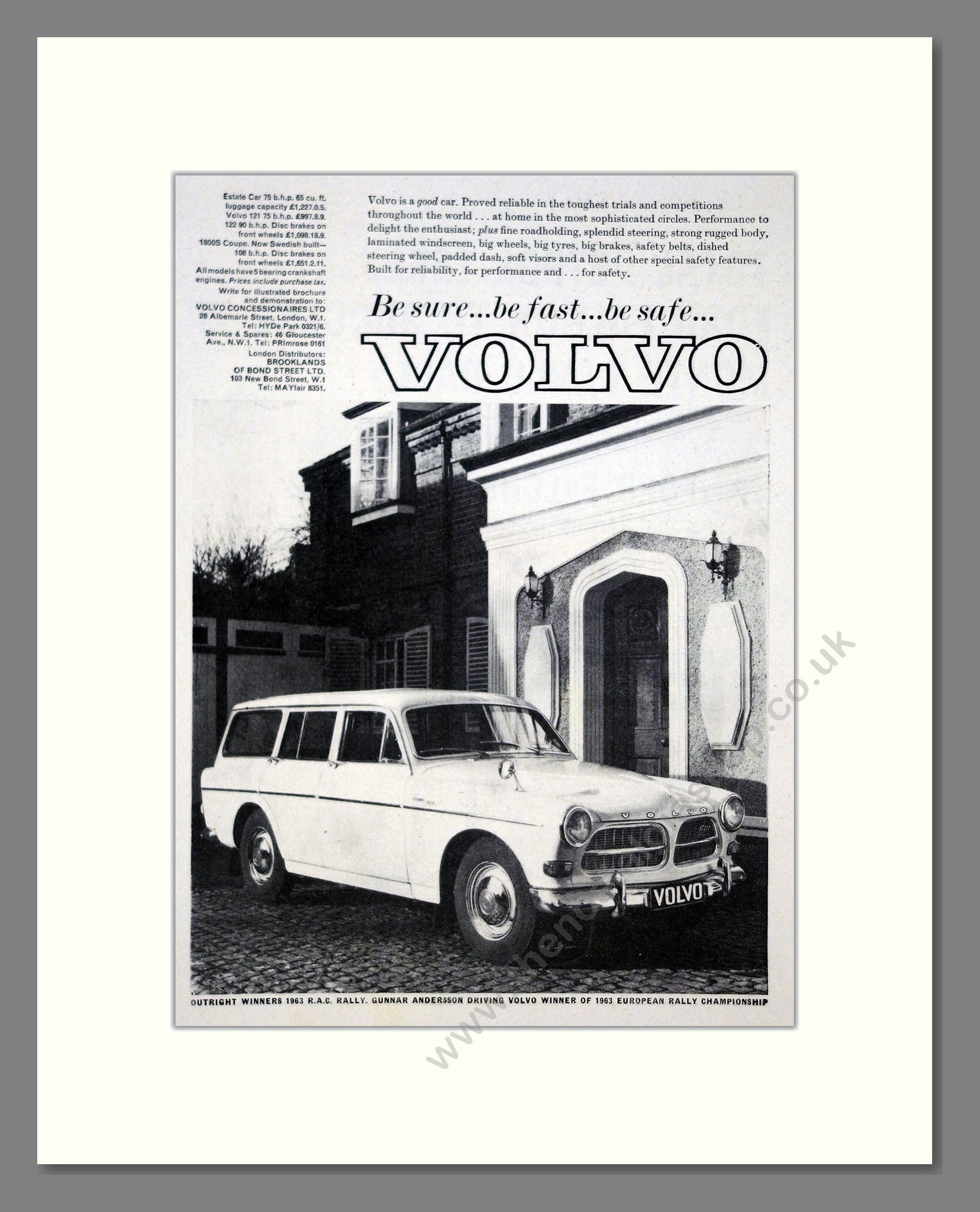 Volvo - 121 Estate. Vintage Advert 1964 (ref AD62094)