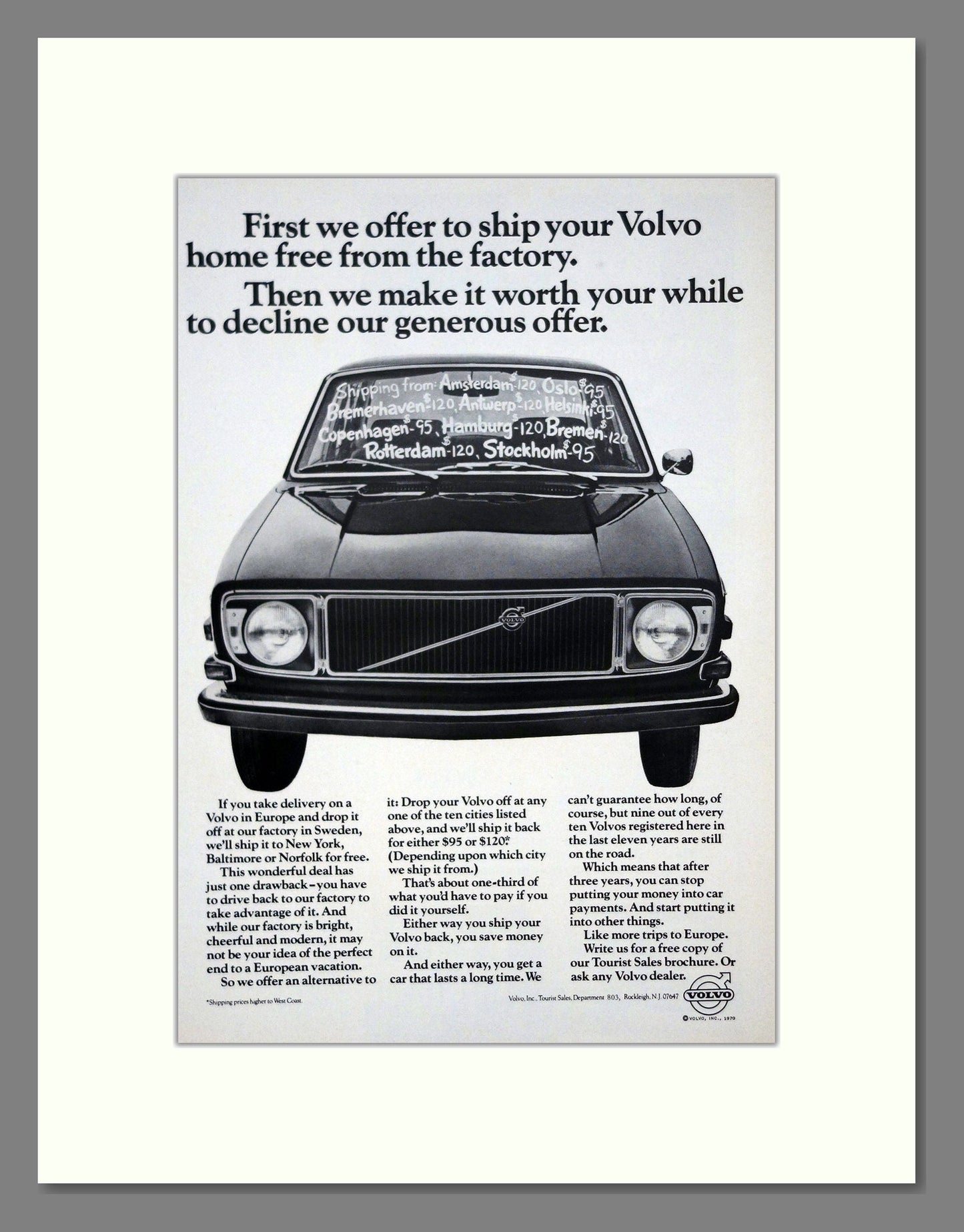 Volvo - Motors. Vintage Advert 1970 (ref AD62103)