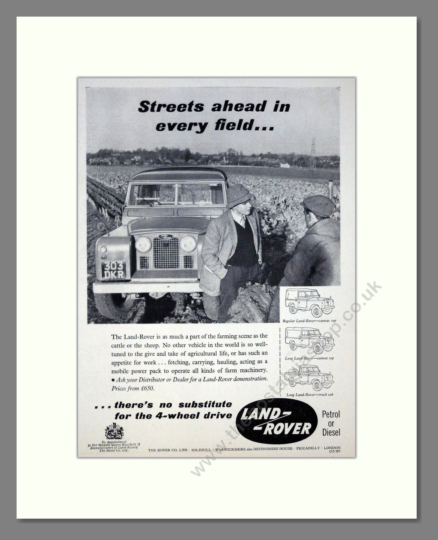 Land Rover - Streets Ahead. Vintage Advert 1960 (ref AD62113)