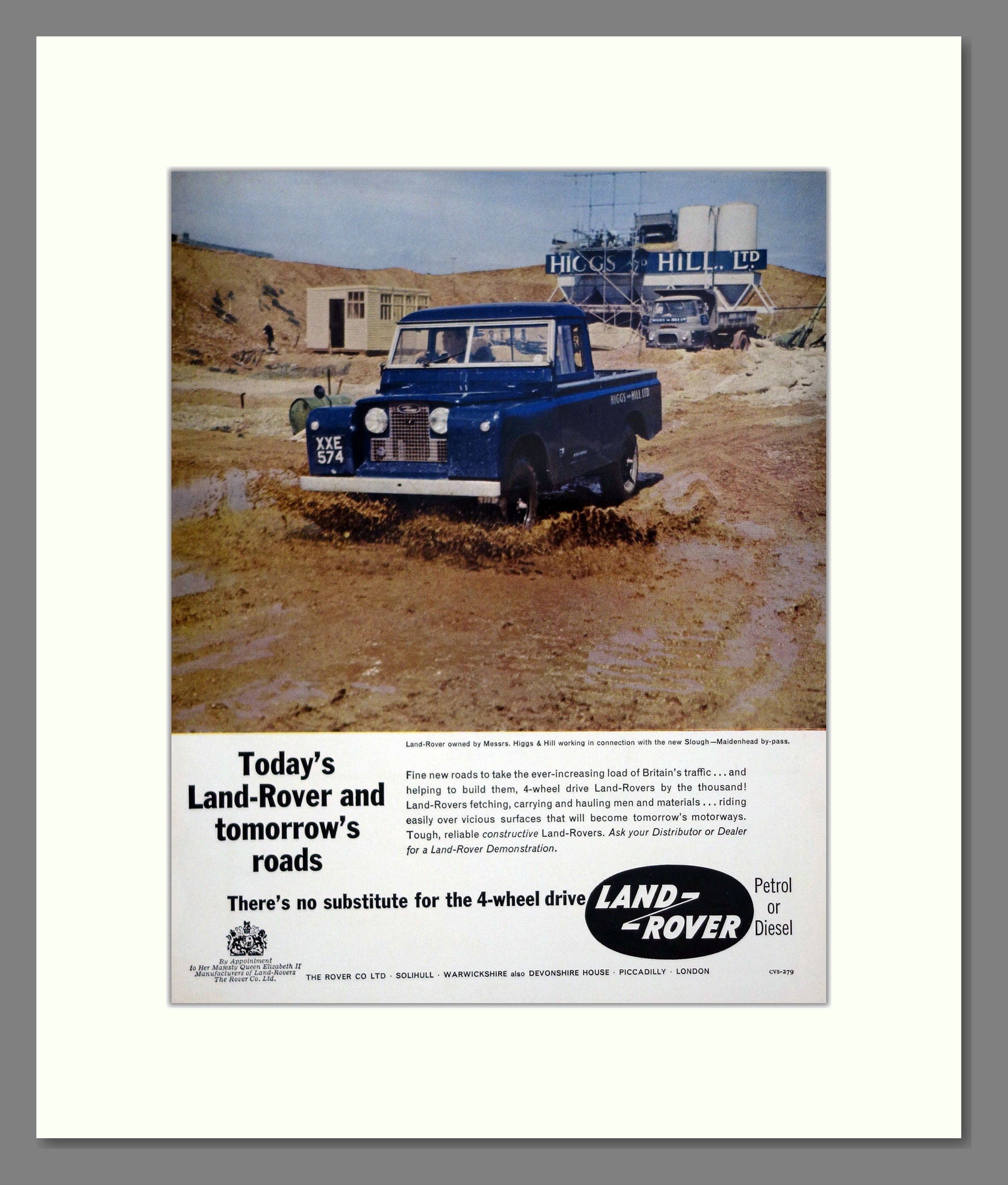 Land Rover - 4 Wheel Drive. Vintage Advert 1960 (ref AD62114)