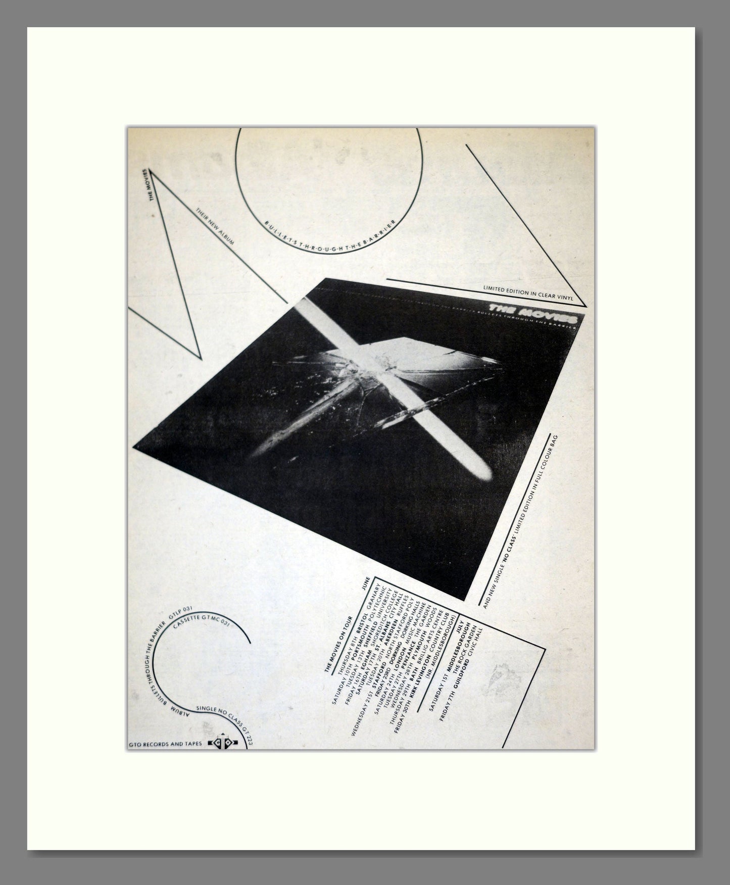 Movies (The) - Bullets Through The Barrier. Vintage Advert 1978 (ref AD17959)