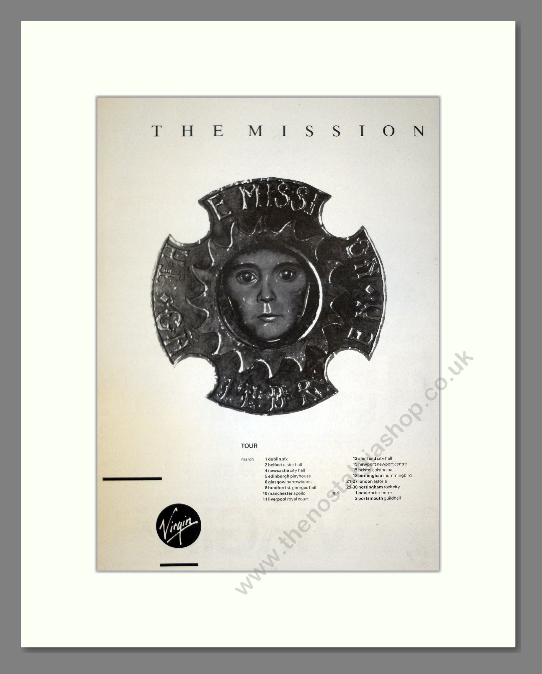 Mission (The) - UK Tour. Vintage Advert 1988 (ref AD17972)