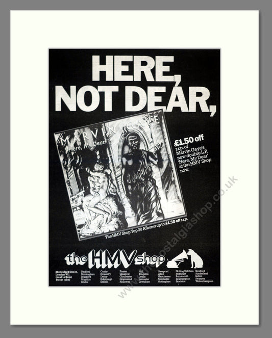 Marvin Gaye - Here My Dear. Vintage Advert 1979 (ref AD17990)