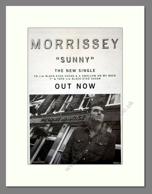 Morrissey - Sunny. Vintage Advert 1995 (ref AD17992)