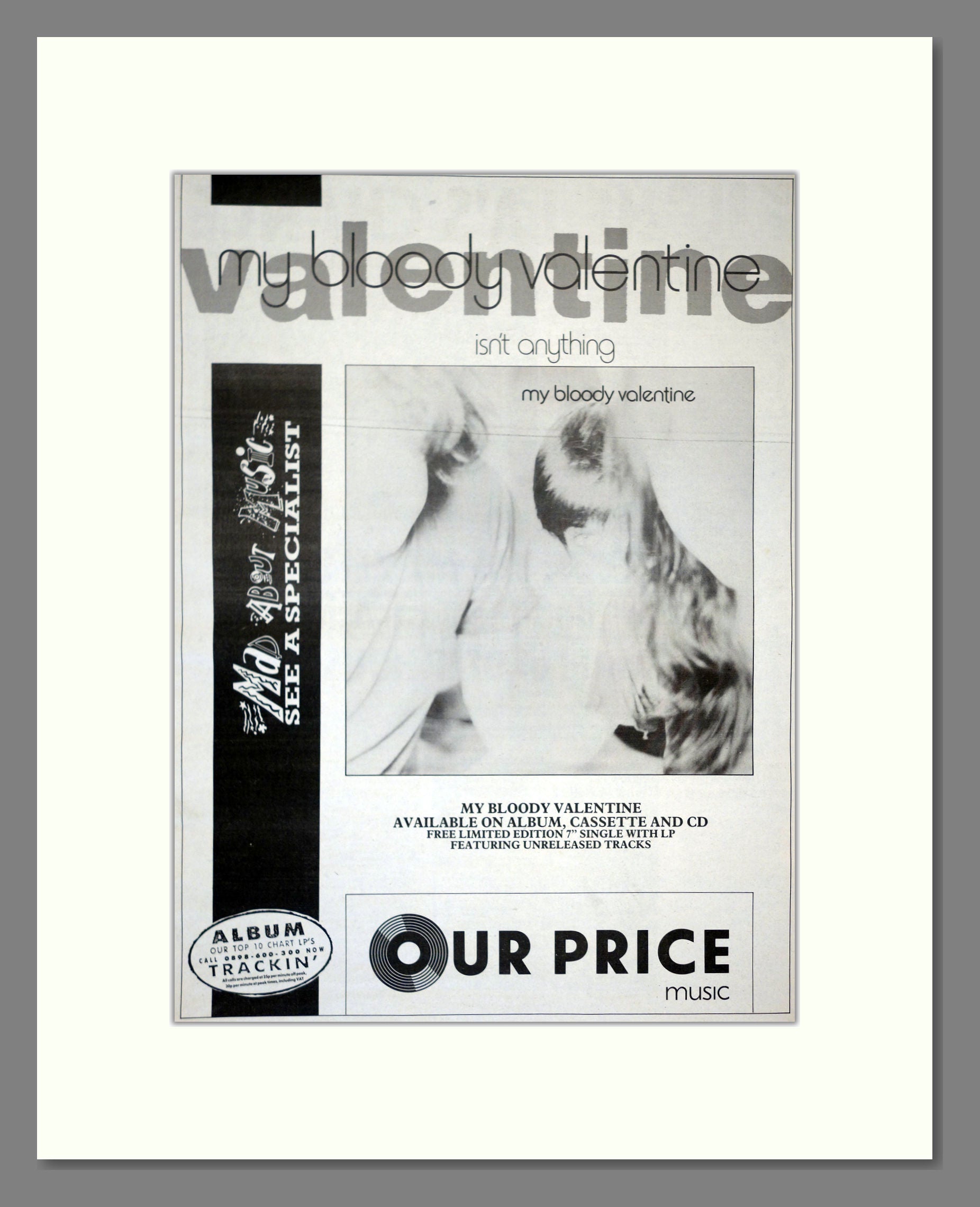 My Bloody Valentine - Isn't Anything . Vintage Advert 1988 (ref AD17993)