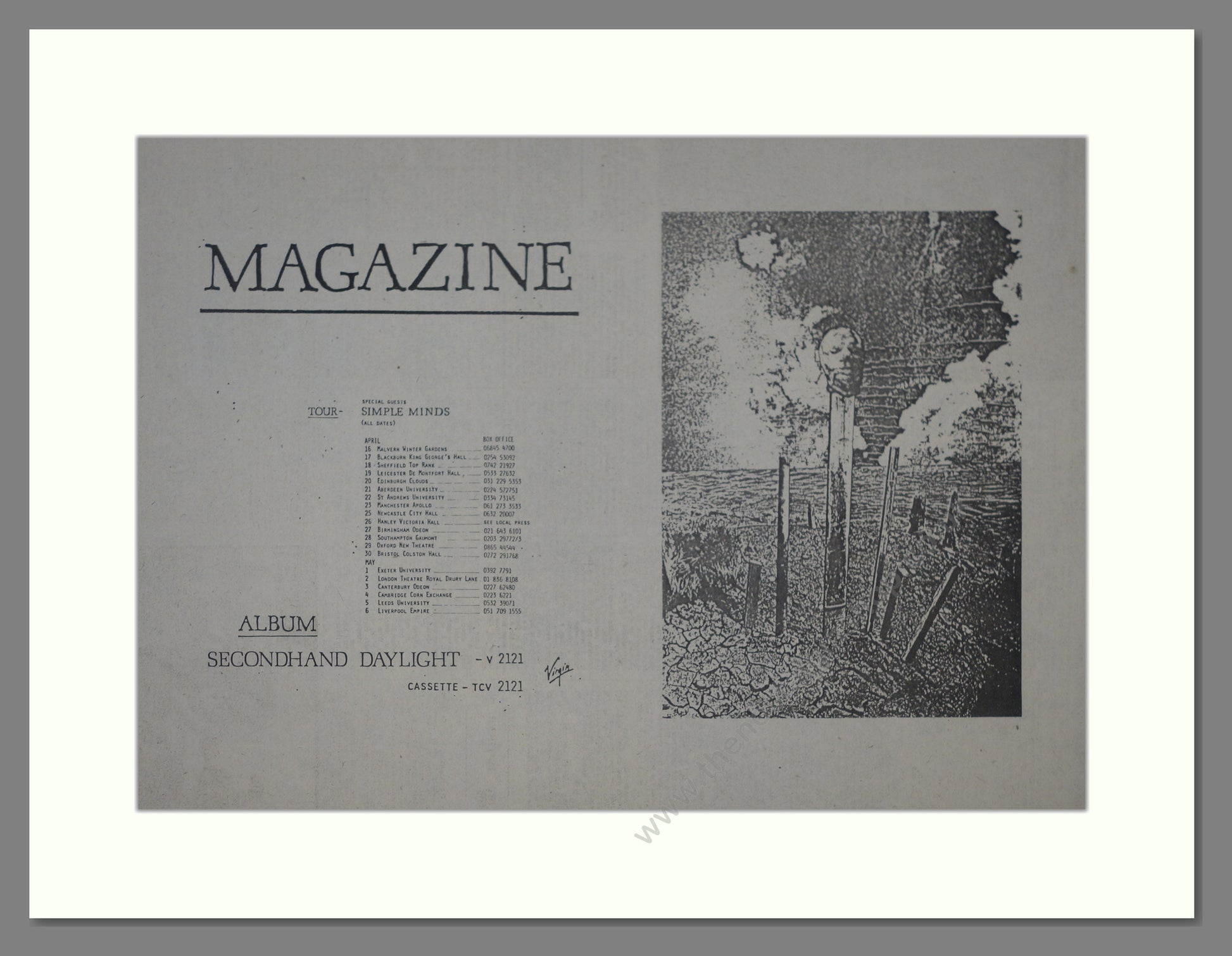 Magazine - Secondhand Daylight. Vintage Advert 1979 (ref AD17998)