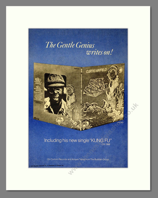 Curtis Mayfield - Sweet Exorcist. Vintage Advert 1974 (ref AD301878)