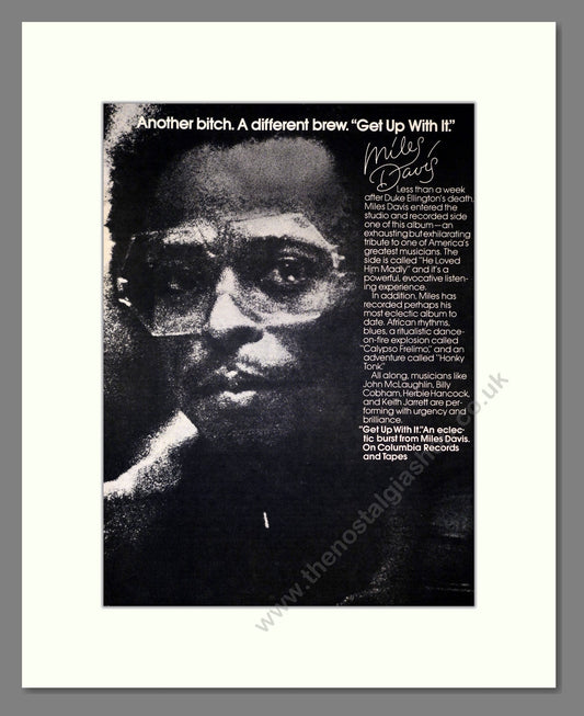 Miles Davis - Get Up With It. Vintage Advert 1975 (ref AD301894)