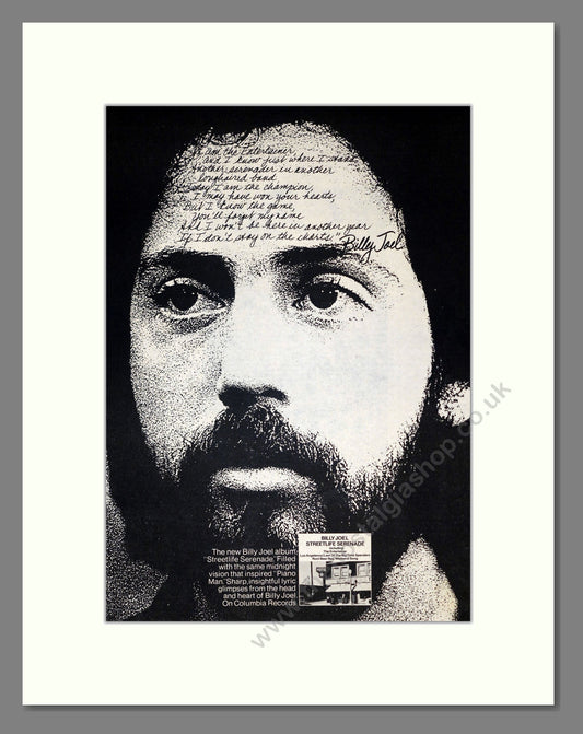Billy Joel - Streetlife Serenade. Vintage Advert 1974 (ref AD301915)
