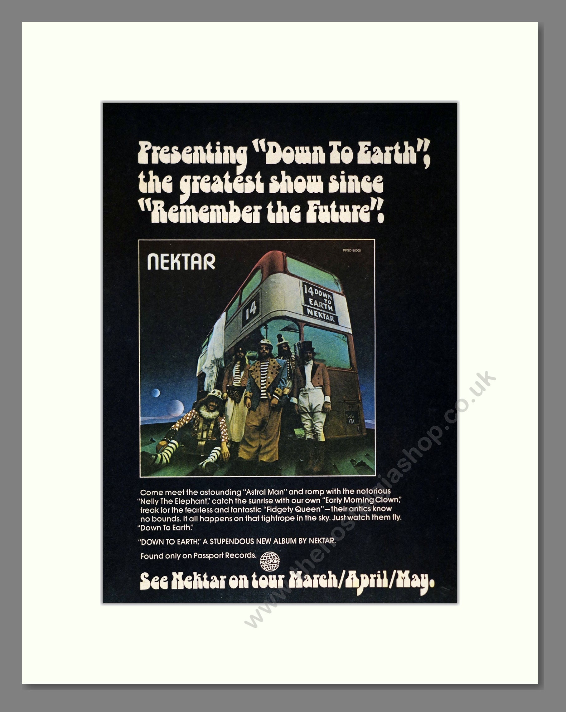Nektar - Down To Earth. Vintage Advert 1975 (ref AD301949)