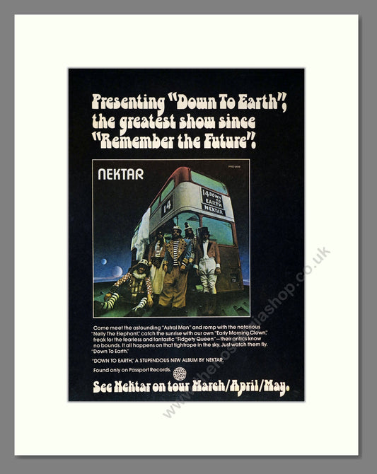 Nektar - Down To Earth. Vintage Advert 1975 (ref AD301949)