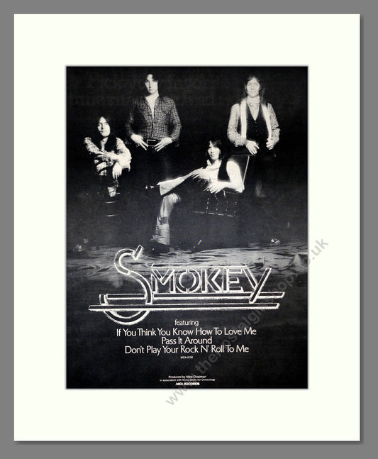 Smokey - Pass It Around. Vintage Advert 1975 (ref AD301954)