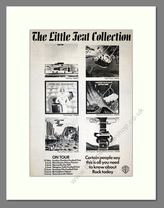 Little Feat - Various Albums. Vintage Advert 1976 (ref AD18008)
