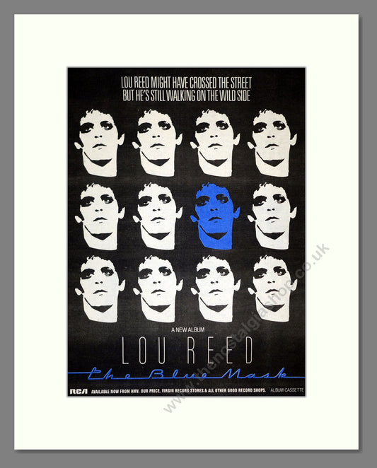 Lou Reed - The Blue Mask. Vintage Advert 1982 (ref AD18014)
