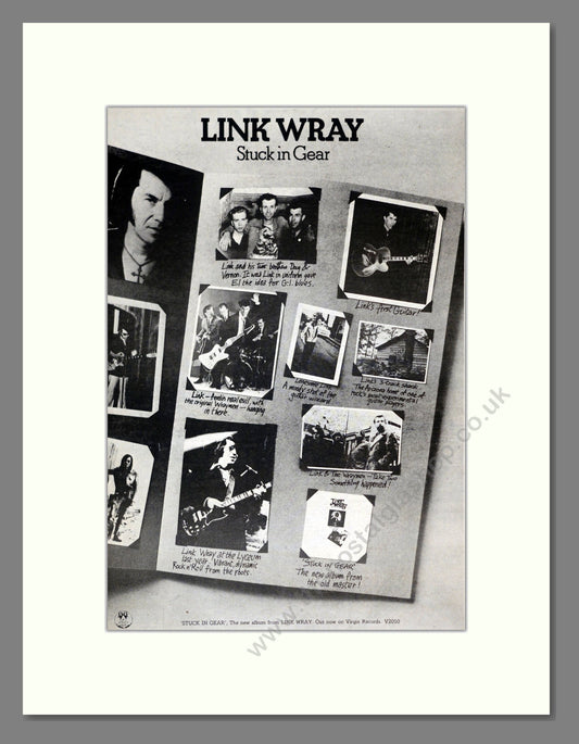 Link Wray - Stuck In Gear. Vintage Advert 1976 (ref AD18015)