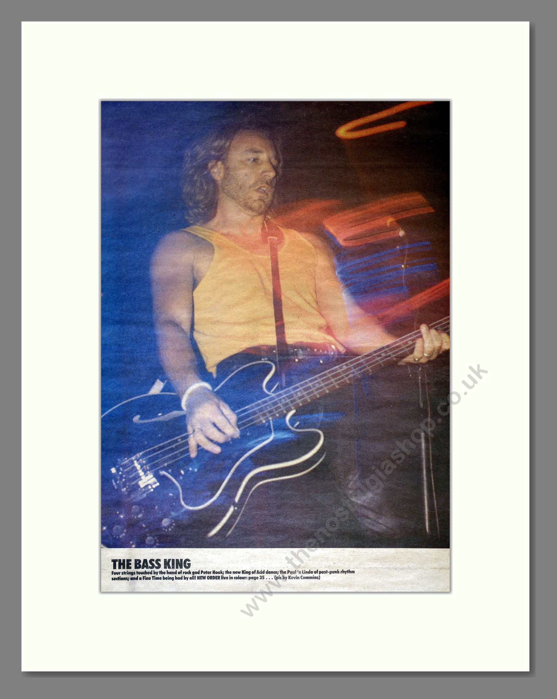 The Bass King - Peter Hook. Vintage Advert 1989 (ref AD18023)