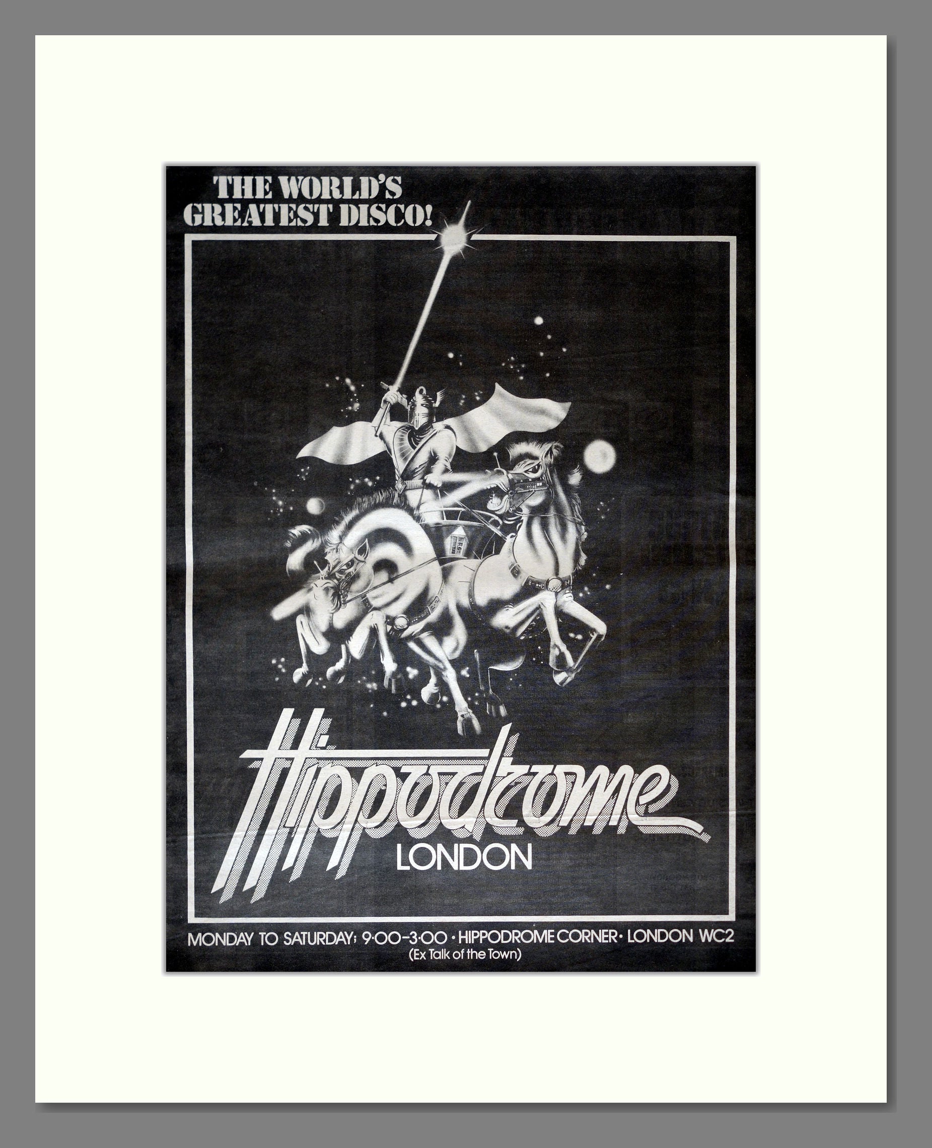 Hippodrome London - World's Greatest Disco. Vintage Advert 1983 (ref AD18060)