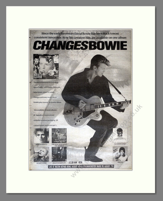 David Bowie - Changes. Vintage Advert 1990 (ref AD18061)