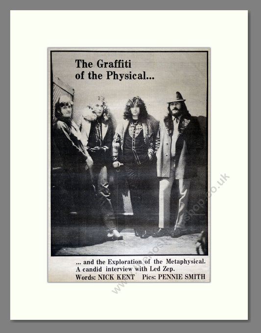 Led Zeppelin - Physical Grafitti Interview and Group Picture Double Advert. Vintage Advert 1974 (ref AD18066)