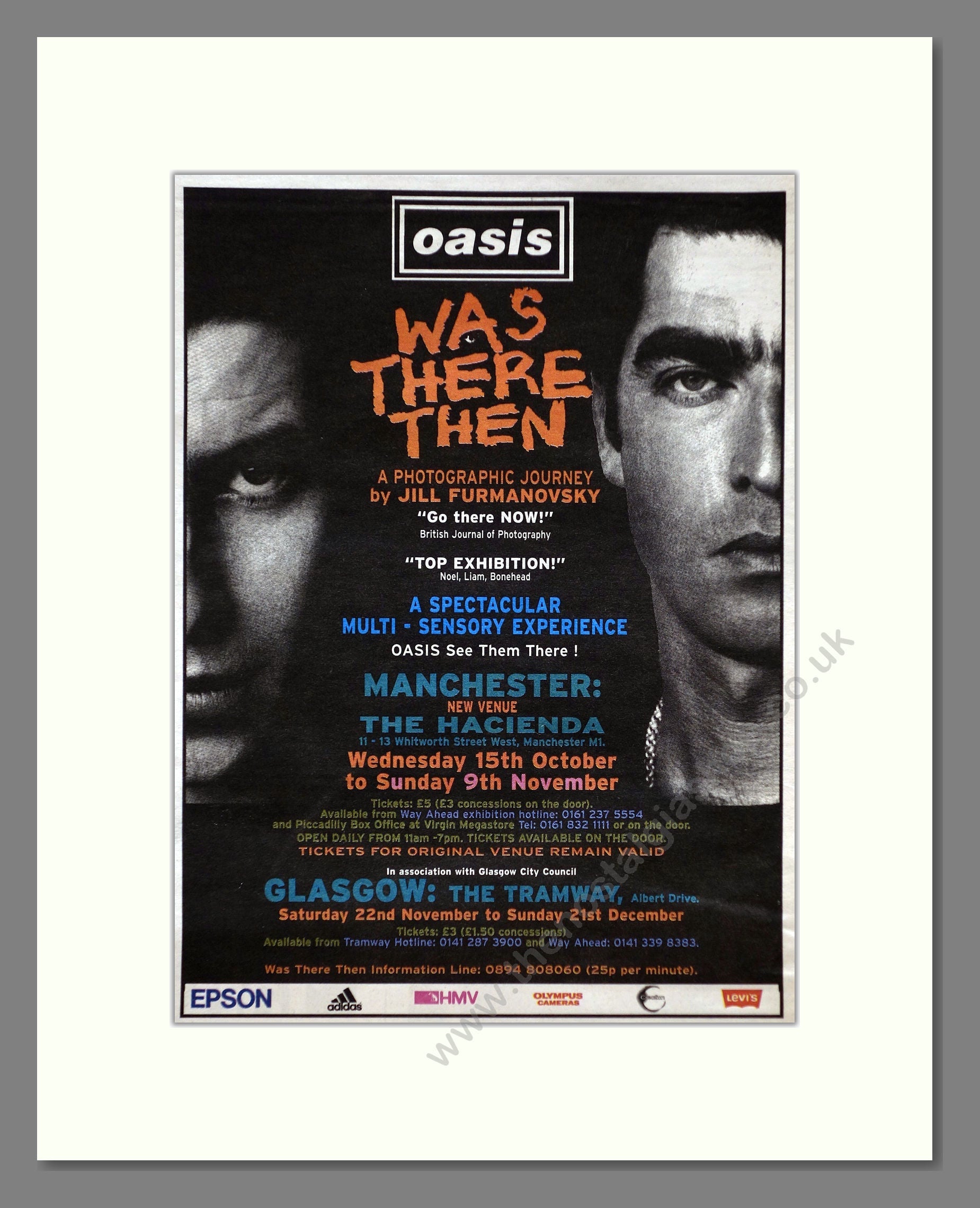 Oasis - Was There Then. Vintage Advert 1997 (ref AD62116)