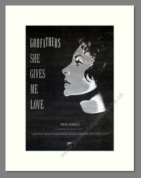 Godfathers - She Gives Me Love. Vintage Advert 1989 (ref AD62127)