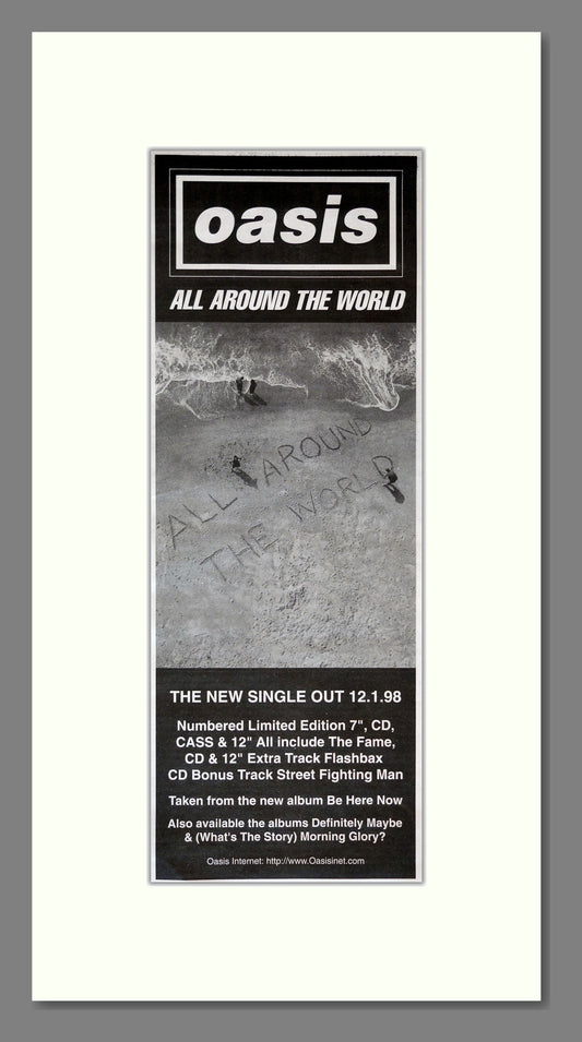 Oasis - All Around The World. Vintage Advert 1997 (ref AD201350)