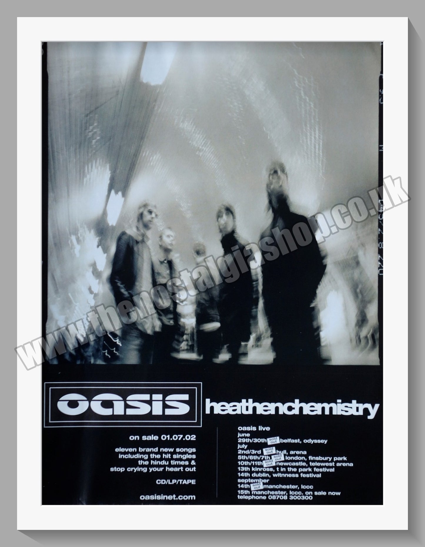 Oasis. Heathen Chemistry. UK Tour. 2002. Original advert. (ref AD56481)