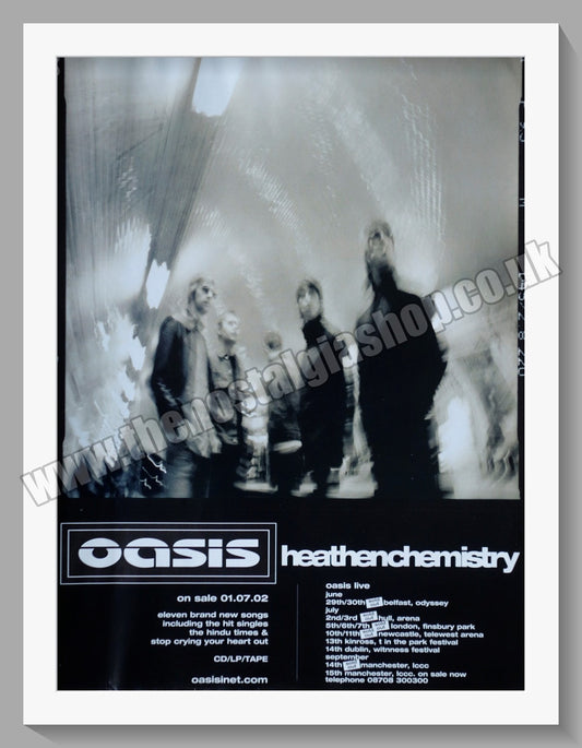 Oasis. Heathen Chemistry. UK Tour. 2002. Original advert. (ref AD56481)