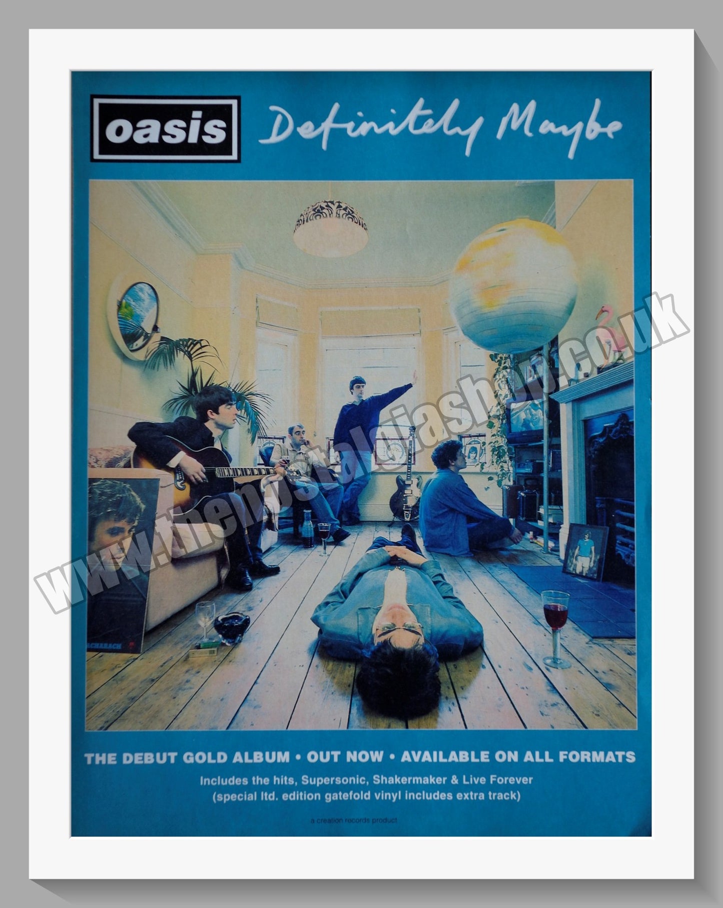 Oasis. Definitely Maybe. 1994. Original advert. (ref AD56484)