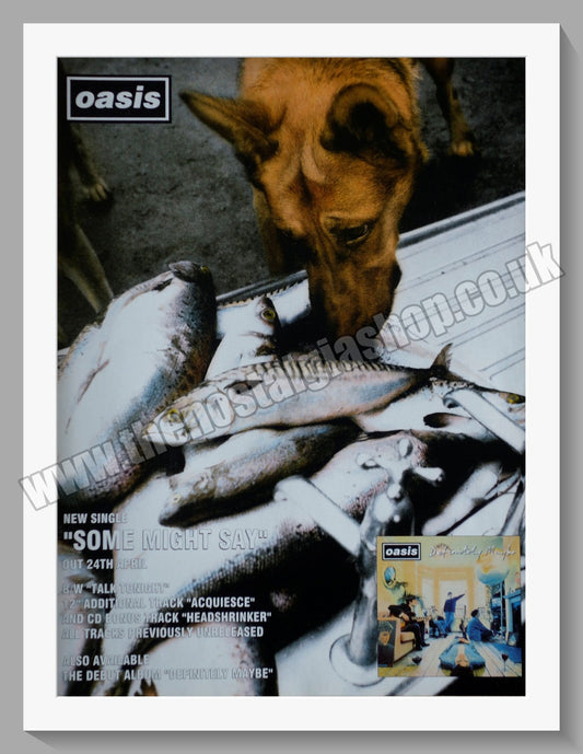 Oasis Some Might Say. 1995 Large Original advert. (ref AD15410)
