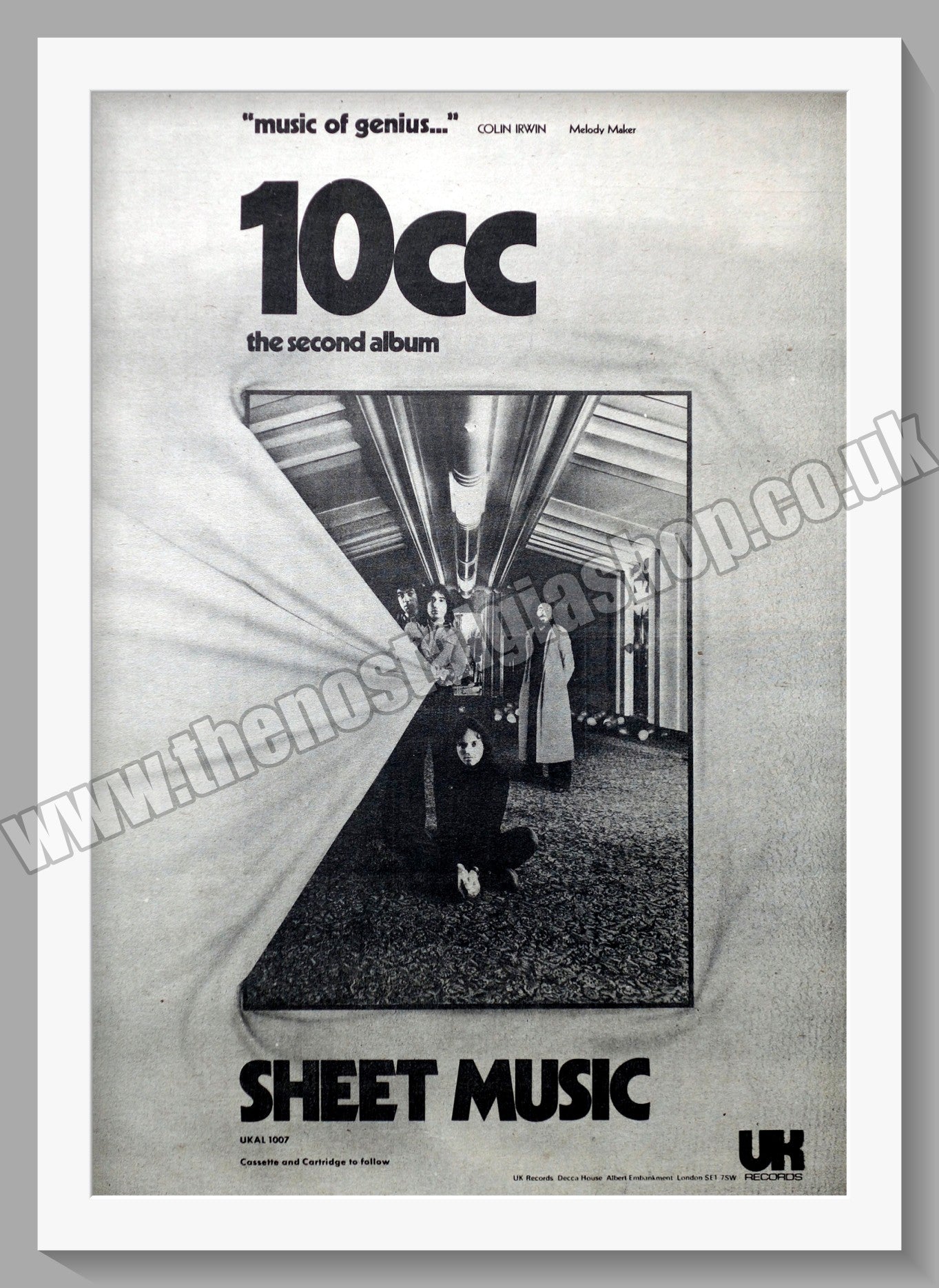 10cc Sheet Music. Original Advert 1974 (ref AD14213)