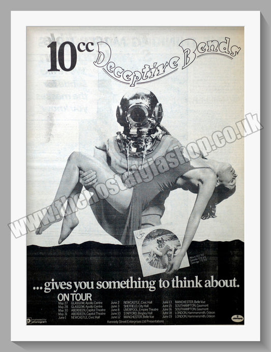 10cc Deceptive Bends. UK Tour. Original Advert 1977 (ref AD14225)
