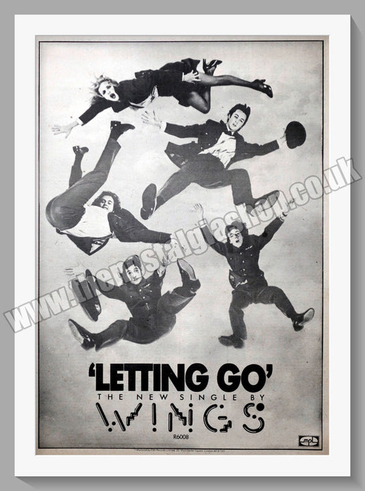 Wings. Letting Go. Vintage Advert 1975 (ref AD14291)
