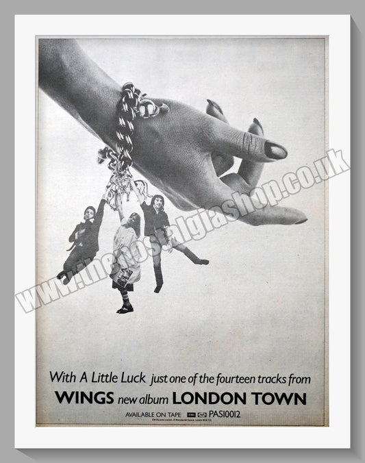 Wings. London Town. Vintage Advert 1978 (ref AD14300)