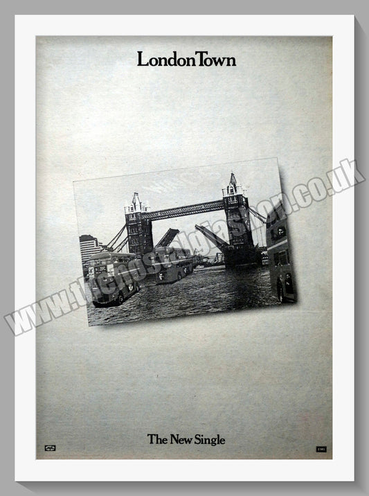 Wings. London Town. Vintage Advert 1978 (ref AD14301)