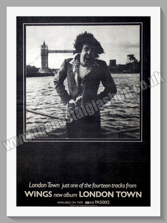 Wings. London Town. Vintage Advert 1978 (ref AD14303)