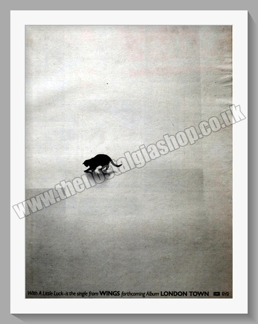 Wings. London Town. Vintage Advert 1978 (ref AD14304)