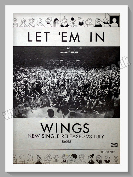 Wings. Let 'Em In. Vintage Advert 1976 (ref AD14308)