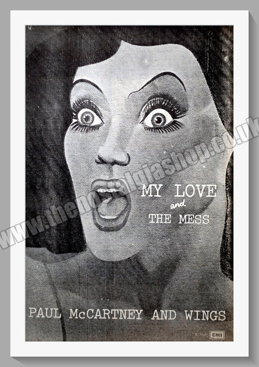 Wings. My Love And The Mess . Vintage Advert 1973 (ref AD14309)