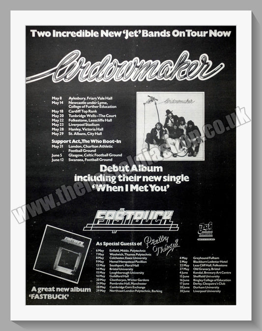 Widowmaker On Tour . Original Vintage Advert 1976 (ref AD14357)