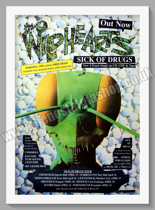 Wild Hearts (The). Sick Of Drugs Tour. Original Vintage Advert 1996 (ref AD14371)