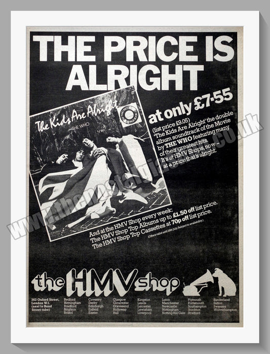 Who (The) The Kids Are Alright. Original Vintage Advert 1979 (ref AD14406)