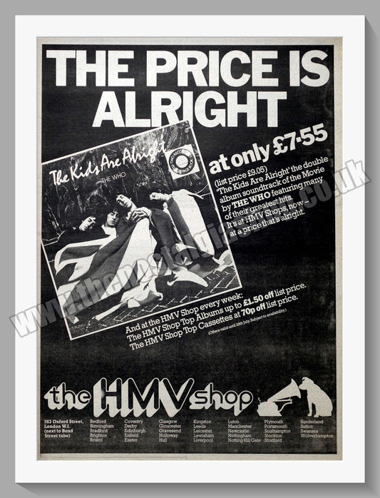 Who (The) The Kids Are Alright. Original Vintage Advert 1979 (ref AD14406)