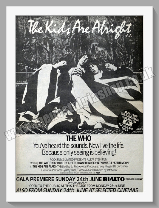 Who (The) The Kids Are Alright. Original Vintage Advert 1979 (ref AD14407)