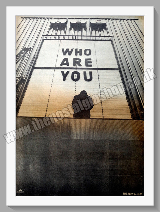Who (The). Who Are You. Original Vintage Advert 1978 (ref AD14409)