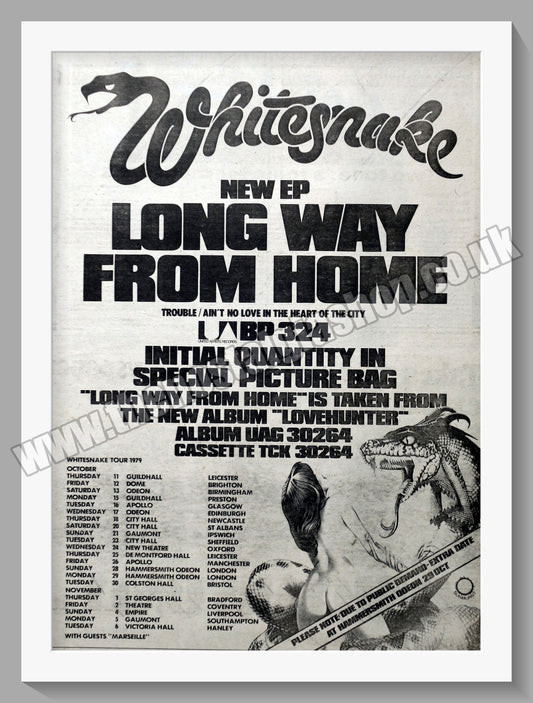 Whitesnake. Long Way From Home. Original Vintage Advert 1979 (ref AD14413)