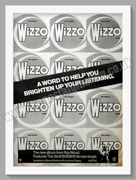 Roy Wood. Wizzo. Original Vintage Advert 1977 (ref AD14430)